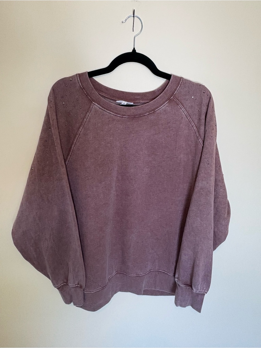 Maurices Mauve Mineral-Wash Crewneck Sweatshirt - Picture 3 of 7